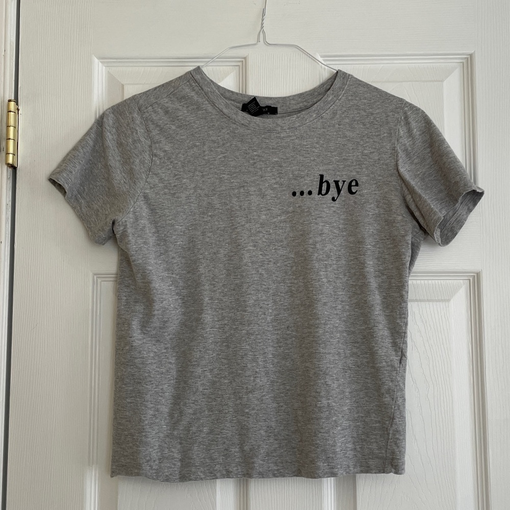 Forever 21, grey t-shirt, size M